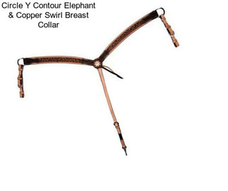 Circle Y Contour Elephant & Copper Swirl Breast Collar