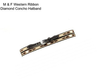 M & F Western Ribbon Diamond Concho Hatband