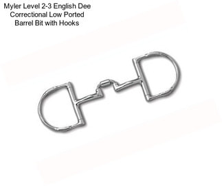 Myler Level 2-3 English Dee Correctional Low Ported Barrel Bit with Hooks