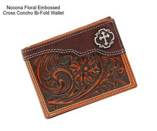 Nocona Floral Embossed Cross Concho Bi-Fold Wallet