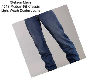 Stetson Mens 1312 Modern Fit Classic Light Wash Denim Jeans