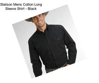 Stetson Mens Cotton Long Sleeve Shirt - Black