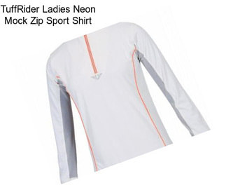 TuffRider Ladies Neon Mock Zip Sport Shirt