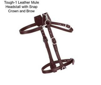 Tough-1 Leather Mule Headstall with Snap Crown and Brow