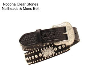 Nocona Clear Stones Nailheads & Mens Belt
