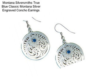 Montana Silversmiths True Blue Classic Montana Silver Engraved Concho Earrings