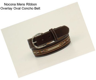 Nocona Mens Ribbon Overlay Oval Concho Belt