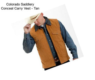 Colorado Saddlery Conceal Carry Vest - Tan