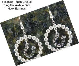 Finishing Touch Crystal Ring Horseshoe Fish Hook Earrings