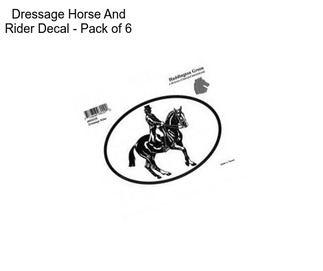 Dressage Horse And Rider Decal - Pack of 6