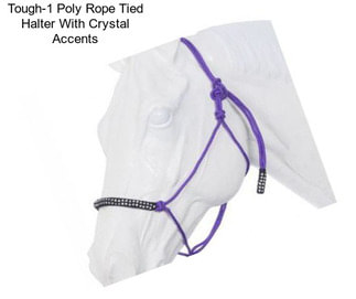 Tough-1 Poly Rope Tied Halter With Crystal Accents