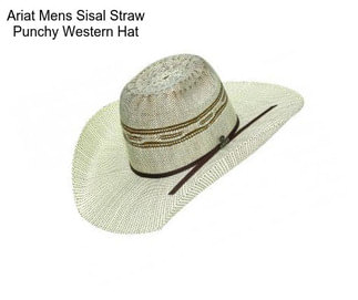 Ariat Mens Sisal Straw Punchy Western Hat