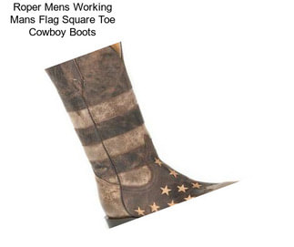 Roper Mens Working Mans Flag Square Toe Cowboy Boots