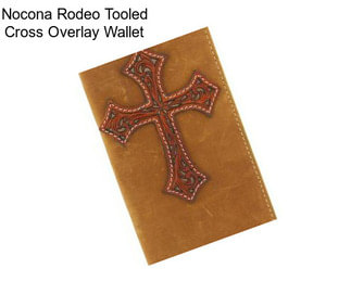 Nocona Rodeo Tooled Cross Overlay Wallet