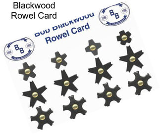 Blackwood Rowel Card