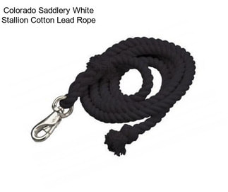 Colorado Saddlery White Stallion Cotton Lead Rope