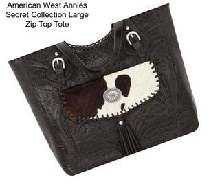 American West Annies Secret Collection Large Zip Top Tote