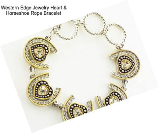 Western Edge Jewelry Heart & Horseshoe Rope Bracelet