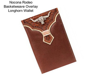 Nocona Rodeo Basketweave Overlay Longhorn Wallet