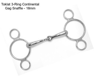 Toklat 3-Ring Continental Gag Snaffle - 18mm