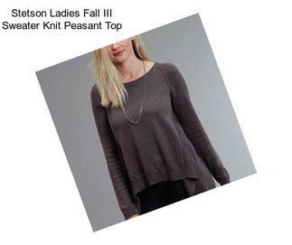 Stetson Ladies Fall III Sweater Knit Peasant Top