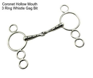 Coronet Hollow Mouth 3 Ring Whistle Gag Bit