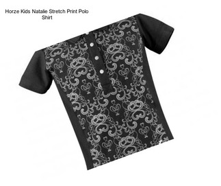 Horze Kids Natalie Stretch Print Polo Shirt