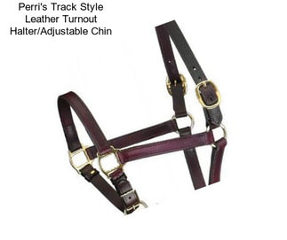 Perri\'s Track Style Leather Turnout Halter/Adjustable Chin