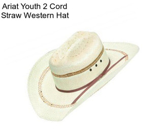 Ariat Youth 2 Cord Straw Western Hat