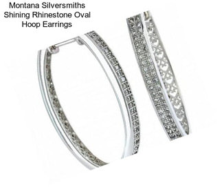 Montana Silversmiths Shining Rhinestone Oval Hoop Earrings