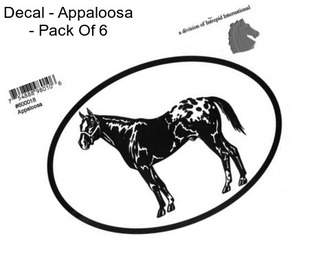 Decal - Appaloosa - Pack Of 6