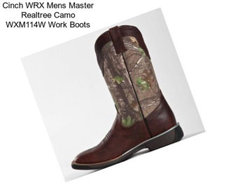 Cinch WRX Mens Master Realtree Camo WXM114W Work Boots