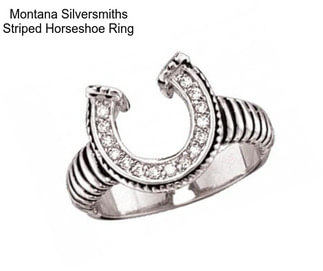 Montana Silversmiths Striped Horseshoe Ring