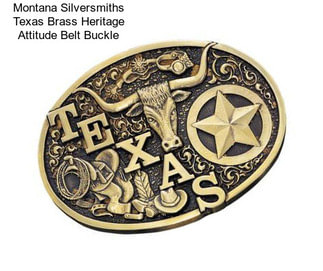 Montana Silversmiths Texas Brass Heritage Attitude Belt Buckle