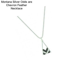 Montana Silver Odds are Chevron Feather Necklace