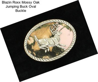 Blazin Roxx Mossy Oak Jumping Buck Oval Buckle