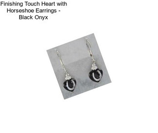 Finishing Touch Heart with Horseshoe Earrings - Black Onyx