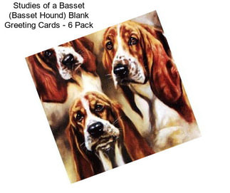 Studies of a Basset (Basset Hound) Blank Greeting Cards - 6 Pack