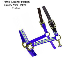 Perri\'s Leather Ribbon Safety Mini Halter - Turtles