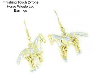 Finishing Touch 2-Tone Horse Wiggle Leg Earrings