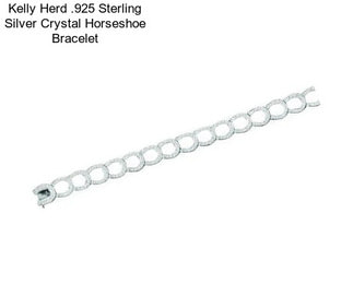Kelly Herd .925 Sterling Silver Crystal Horseshoe Bracelet