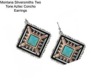 Montana Silversmiths Two Tone Aztec Concho Earrings