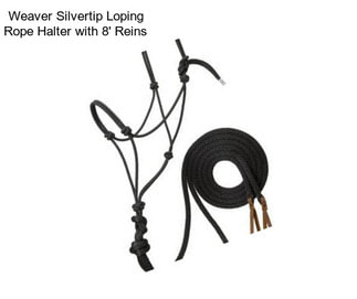 Weaver Silvertip Loping Rope Halter with 8\' Reins