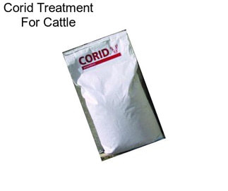 Corid Treatment For Cattle