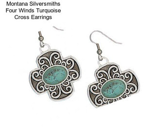 Montana Silversmiths Four Winds Turquoise Cross Earrings