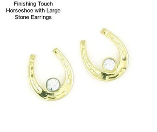 Finishing Touch Horseshoe with Large Stone Earrings