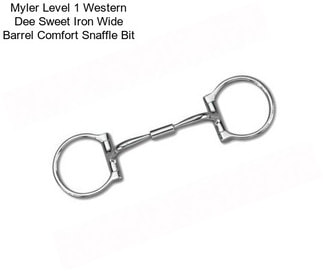 Myler Level 1 Western Dee Sweet Iron Wide Barrel Comfort Snaffle Bit