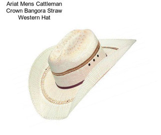 Ariat Mens Cattleman Crown Bangora Straw Western Hat