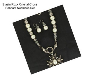 Blazin Roxx Crystal Cross Pendant Necklace Set