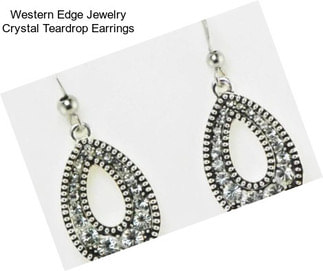 Western Edge Jewelry Crystal Teardrop Earrings